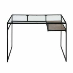 Yasin Desk Black/Glass - Acme Furniture