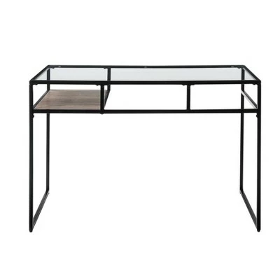 Yasin Desk Black/Glass - Acme Furniture 5 Yasin Desk Black/Glass - Acme Furniture - Image 3