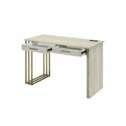Tyeid Built-In USB Port Writing Desk Antique White/Gold - Acme Furniture 10 Tyeid Built-In USB Port Writing Desk Antique White/Gold - Acme Furniture -Outlet Desks Store unnamed file 12177