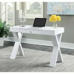 Newport Desk with Drawer White - Breighton Home 5 Newport Desk with Drawer White - Breighton Home -Outlet Desks Store unnamed file 12212