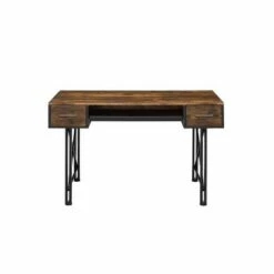 Settea Writing Desk - Acme Furniture Rustic Oak/black -Outlet Desks Store unnamed file 12219