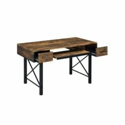 Settea Writing Desk - Acme Furniture Rustic Oak/black -Outlet Desks Store unnamed file 12221