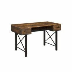 Settea Writing Desk - Acme Furniture Rustic Oak/black -Outlet Desks Store unnamed file 12222