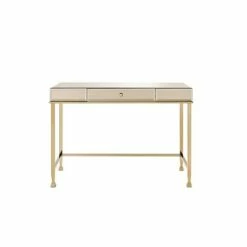 Canine Writing Desk - Acme Furniture Smoky Mirrored/champagne -Outlet Desks Store unnamed file 12270
