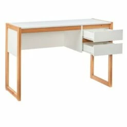 Sierah 2 Drawer Desk - Linon White/natural -Outlet Desks Store unnamed file 12273