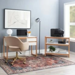 Sierah 2 Drawer Desk - Linon White/natural -Outlet Desks Store unnamed file 12279