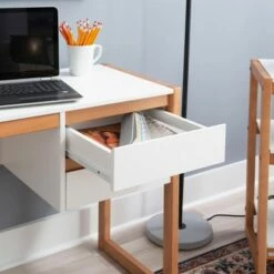 Sierah 2 Drawer Desk - Linon White/natural -Outlet Desks Store unnamed file 12282