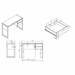 Sierah 2 Drawer Desk - Linon White/natural -Outlet Desks Store unnamed file 12283