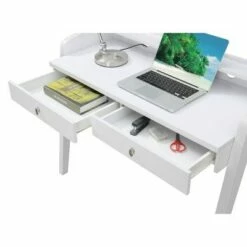 Newport Deluxe 2 Drawer Desk White - Breighton Home -Outlet Desks Store unnamed file 12361