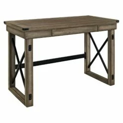 Hathaway Wood Writing Desk with Drawers - Room & Joy Rustic Gray -Outlet Desks Store unnamed file 12379