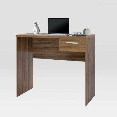 Modern Computer Writing Desk with Drawer Walnut - Techni Mobili 4 Modern Computer Writing Desk with Drawer Walnut - Techni Mobili - Image 2