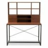 Edwin Rustic Industrial Style Wood and Metal 2 In 1 Bookcase Writing Desk Brown/Black - Baxton Studio 2 Edwin Rustic Industrial Style Wood and Metal 2 In 1 Bookcase Writing Desk Brown/Black - Baxton Studio -Outlet Desks Store unnamed file 12431