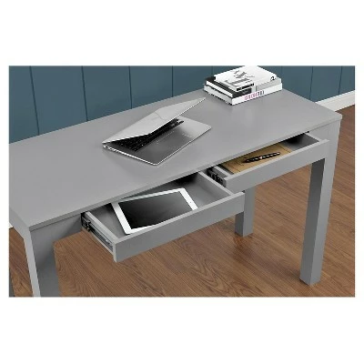 George Large Wood Writing Desk with Drawers - Room & Joy Gray 4 George Large Wood Writing Desk with Drawers - Room & Joy Gray - Image 2