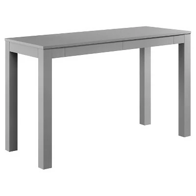 George Large Wood Writing Desk with Drawers - Room & Joy Gray 7 George Large Wood Writing Desk with Drawers - Room & Joy Gray - Image 5