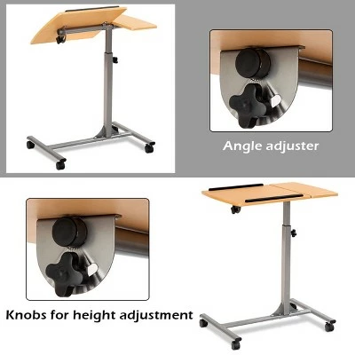 Costway 1PC Adjustable Laptop Notebook Desk Table Stand Holder Swivel Home Office Wheel 9 Costway 1PC Adjustable Laptop Notebook Desk Table Stand Holder Swivel Home Office Wheel - Image 7