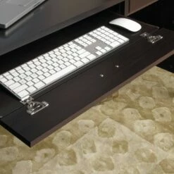 Shoal Creek Computer Desk with Flip Down Keyboard - Jamocha Wood - Sauder -Outlet Desks Store unnamed file 12495