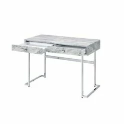 Tigress Writing Desk White/Chrome - Acme Furniture -Outlet Desks Store unnamed file 12514