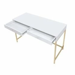 Ottey Desk White High Gloss/Gold - Acme Furniture 11 Ottey Desk White High Gloss/Gold - Acme Furniture -Outlet Desks Store unnamed file 12517