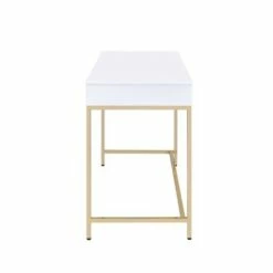 Ottey Desk White High Gloss/Gold - Acme Furniture 12 Ottey Desk White High Gloss/Gold - Acme Furniture -Outlet Desks Store unnamed file 12518