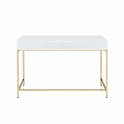 Ottey Desk White High Gloss/Gold - Acme Furniture 13 Ottey Desk White High Gloss/Gold - Acme Furniture -Outlet Desks Store unnamed file 12519