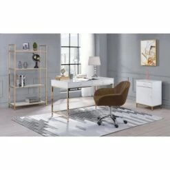 Ottey Desk White High Gloss/Gold - Acme Furniture 15 Ottey Desk White High Gloss/Gold - Acme Furniture -Outlet Desks Store unnamed file 12521