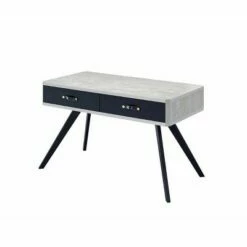 Magna Desk Faux Concrete/Black - Acme Furniture