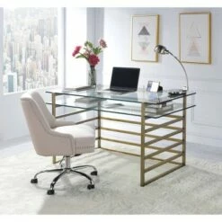 Shona Desk Antique Gold/Clear Glass - Acme Furniture 10 Shona Desk Antique Gold/Clear Glass - Acme Furniture -Outlet Desks Store unnamed file 12569