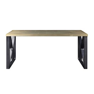 Jennavieve Desk Gold Aluminum - Acme Furniture 3 Jennavieve Desk Gold Aluminum - Acme Furniture