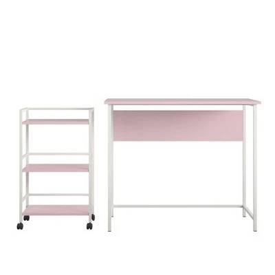 Berg Ave. Desk with Rolling Cart - Room & Joy Light Pink/white 13 Berg Ave. Desk with Rolling Cart - Room & Joy Light Pink/white - Image 11