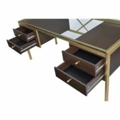 Yumia Desk Gold/Clear Glass - Acme Furniture -Outlet Desks Store unnamed file 12630