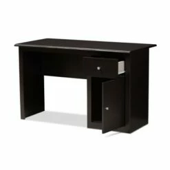 Belora Modern and Contemporary Finished Desk Dark Brown - Baxton Studio