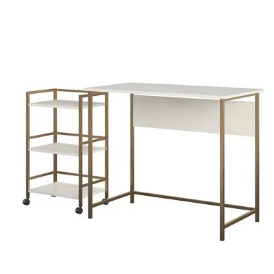 Berg Ave. Desk with Rolling Cart - Room & Joy Light Pink/white 16 Berg Ave. Desk with Rolling Cart - Room & Joy Light Pink/white - Image 14