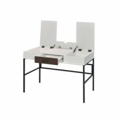 Verster Built-In USB Port Writing Desk - Acme Furniture Natural/black -Outlet Desks Store unnamed file 12696