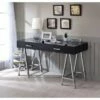 Coleen Built-In USB Port Writing Desk - Acme Furniture Black/brass -Outlet Desks Store unnamed file 12700