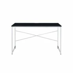 Tennos Writing Desk - Acme Furniture Black/chrome Finish