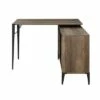 Zakwani L Writing Desk with USB Rustic Oak/Black Finish - Acme Furniture
