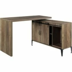 Zakwani L Writing Desk with USB Rustic Oak/Black Finish - Acme Furniture -Outlet Desks Store unnamed file 12725