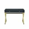 Coleen Desk - Acme Furniture Black High Gloss/chrome