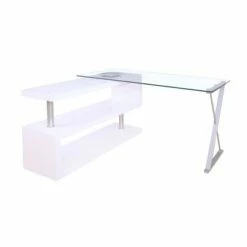 Buck Desk with Swivel - Acme Furniture White High Gloss/clear Glass 21 Buck Desk with Swivel - Acme Furniture White High Gloss/clear Glass -Outlet Desks Store unnamed file 12752