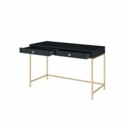 Ottey Writing Desk - Acme Furniture Pink High Gloss/gold Finish -Outlet Desks Store unnamed file 12756