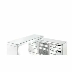 Noralie 3 Drawers Built-In USB Port Writing Desk Clear Glass/Mirrored/Faux Diamonds - Acme Furniture -Outlet Desks Store unnamed file 12773