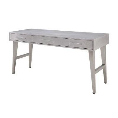 Brancaster 3 Drawers Desk Aluminum - Acme Furniture 3 Brancaster 3 Drawers Desk Aluminum - Acme Furniture