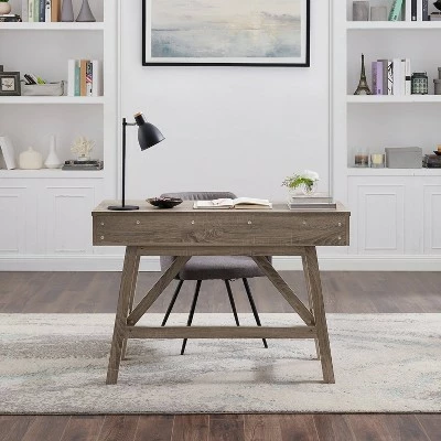 Tracey Writing Desk with Drawer Gray - Linon 8 Tracey Writing Desk with Drawer Gray - Linon - Image 6