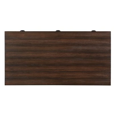 Gorden Writing Desk Espresso Oak Finish/Antique Black Metal - Acme Furniture 4 Gorden Writing Desk Espresso Oak Finish/Antique Black Metal - Acme Furniture - Image 2