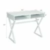 Costway Modern Computer Desk Writing Desk Makeup Vanity Table Storage