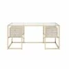 Huyana Desk Clear Glass/Gold - Acme Furniture 2 Huyana Desk Clear Glass/Gold - Acme Furniture -Outlet Desks Store unnamed file 12827