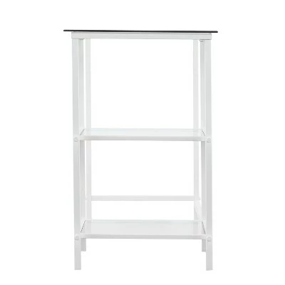 Dumas Metal/Glass Student Desk White - Aiden Lane 7 Dumas Metal/Glass Student Desk White - Aiden Lane - Image 5