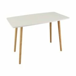 Mid-Century Style Wooden Desk White/Natural - Flora Home -Outlet Desks Store unnamed file 12840