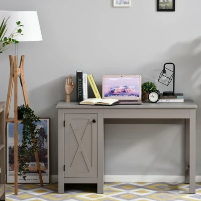 HomCom Home Office Writing Desk with Lower Storage Cabinet 3 HomCom Home Office Writing Desk with Lower Storage Cabinet