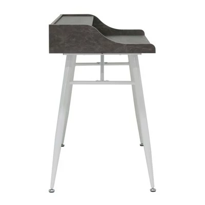Studio Designs Woodford Modern 45 Inch Wide Wood Home Office Table Desk for Computer or Laptop with Shelf Stand Storage Tray, Marbled Dark Grey 3 Studio Designs Woodford Modern 45 Inch Wide Wood Home Office Table Desk for Computer or Laptop with Shelf Stand Storage Tray, Marbled Dark Grey